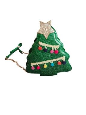 Olivia Miller Glitter Christmas Tree Crossbody Bag